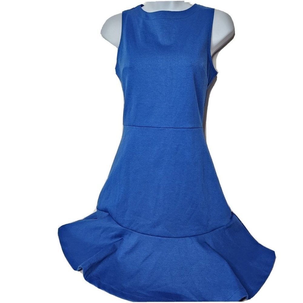 Gap Women's Size O Blue Dress Sleeveless Ruffled Bottom